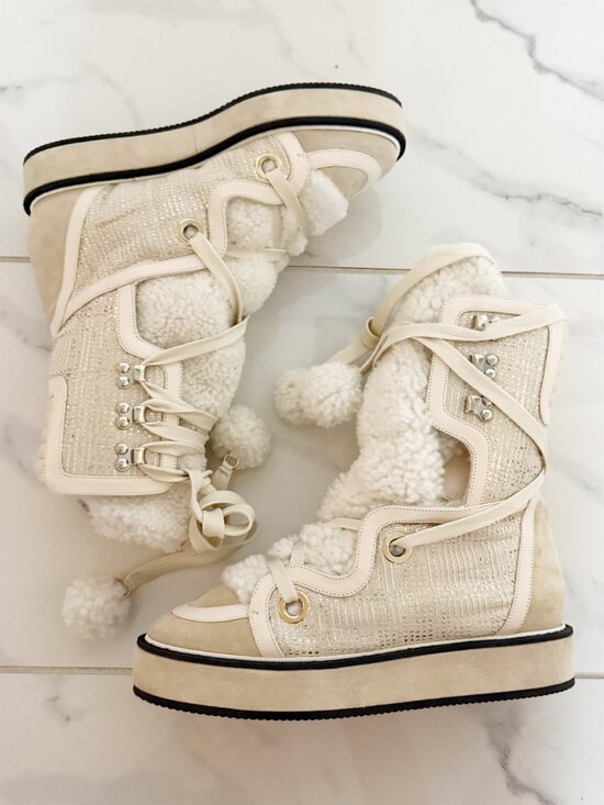 Nicholas Kirkwood Fleece Lined Kira Moon Boots Sz 8 w/ Box - Picture 5 of 11